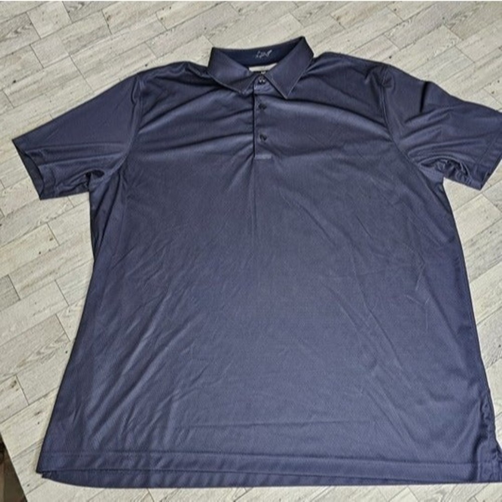 Greg Norman Blue ML75 PlayDry S/S Golf Shirt, Men's Size XXL